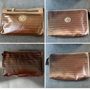 Set of 2 Mario Valentino vintage zip pouches